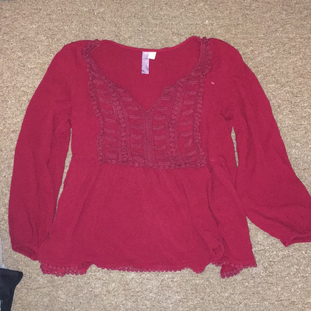 Red blouse